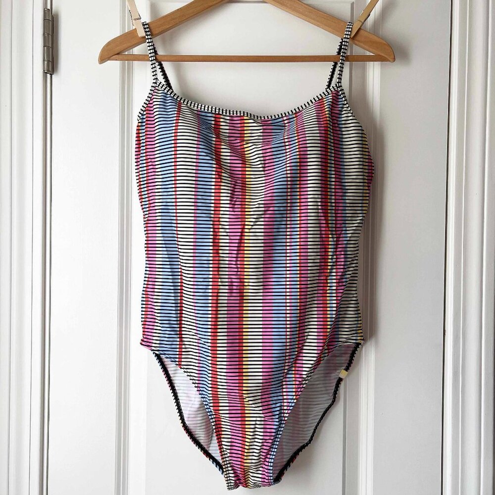 summersalt Striped One-Piece Swimsuit in Red, Blue, Yellow, Pink, Black, White - Picture 3 of 16